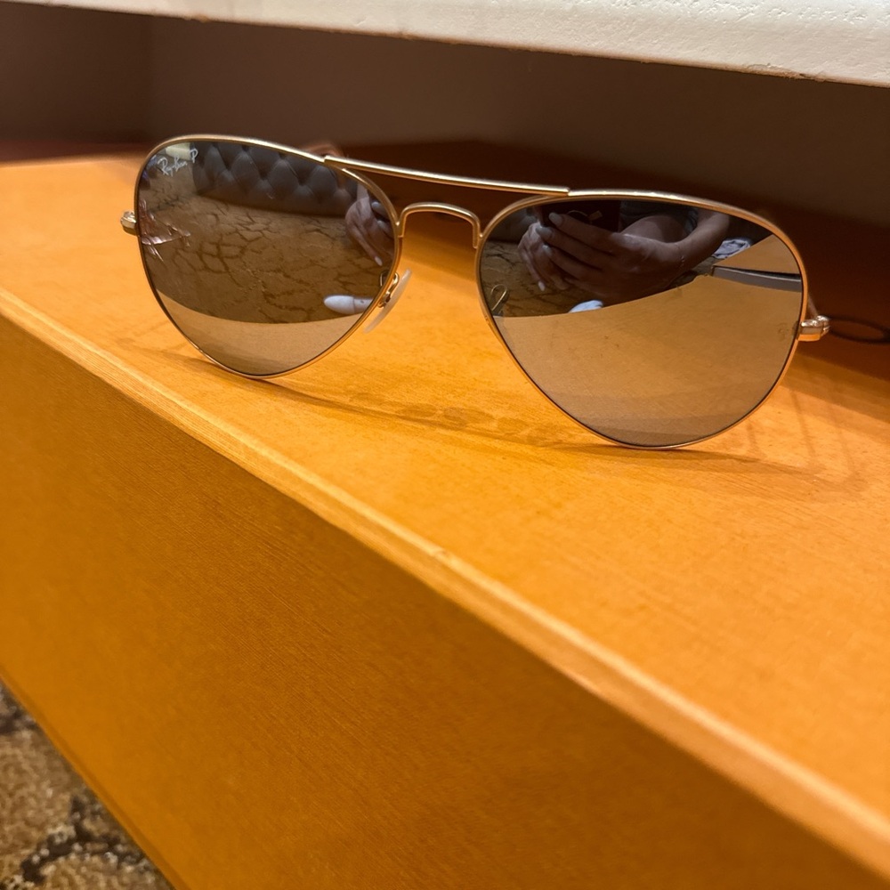 Ray-Ban Gold Aviator Sunglasses